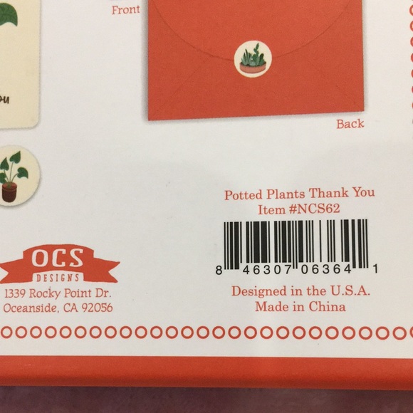 Potted Plants Succulents Cactus Thank You Note Boxed Set 12 notes 4 designs NWT - Picture 12 of 16